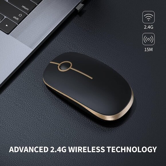 ✨ Mouse Wireless 2.4G Slim Portable Computer with Nano Silent Optical Laptop - Picture 2 of 9